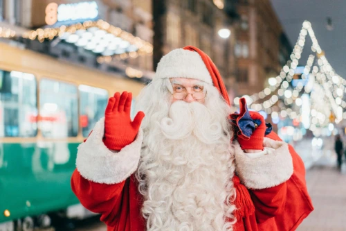 opening of christmas in helsinki, santa claus