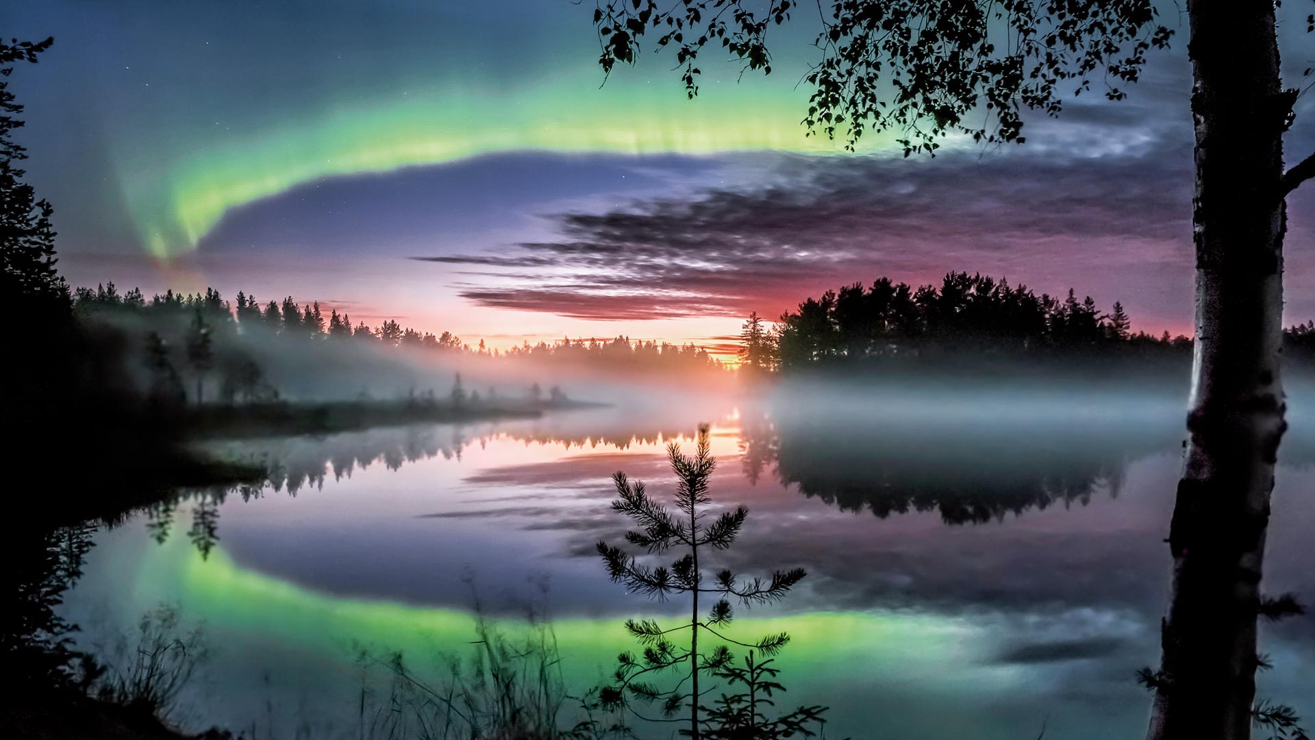 northern light in north karelia