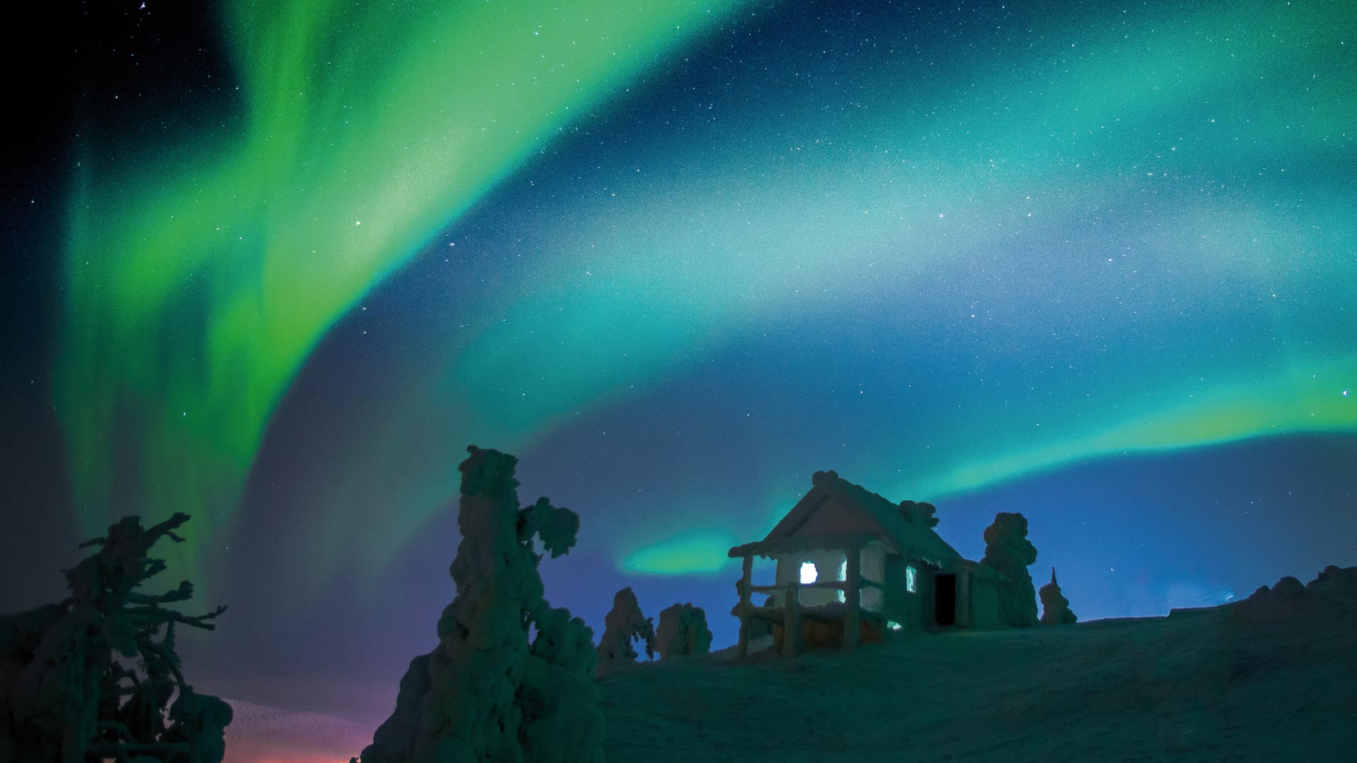 northern lights in lapland, levi