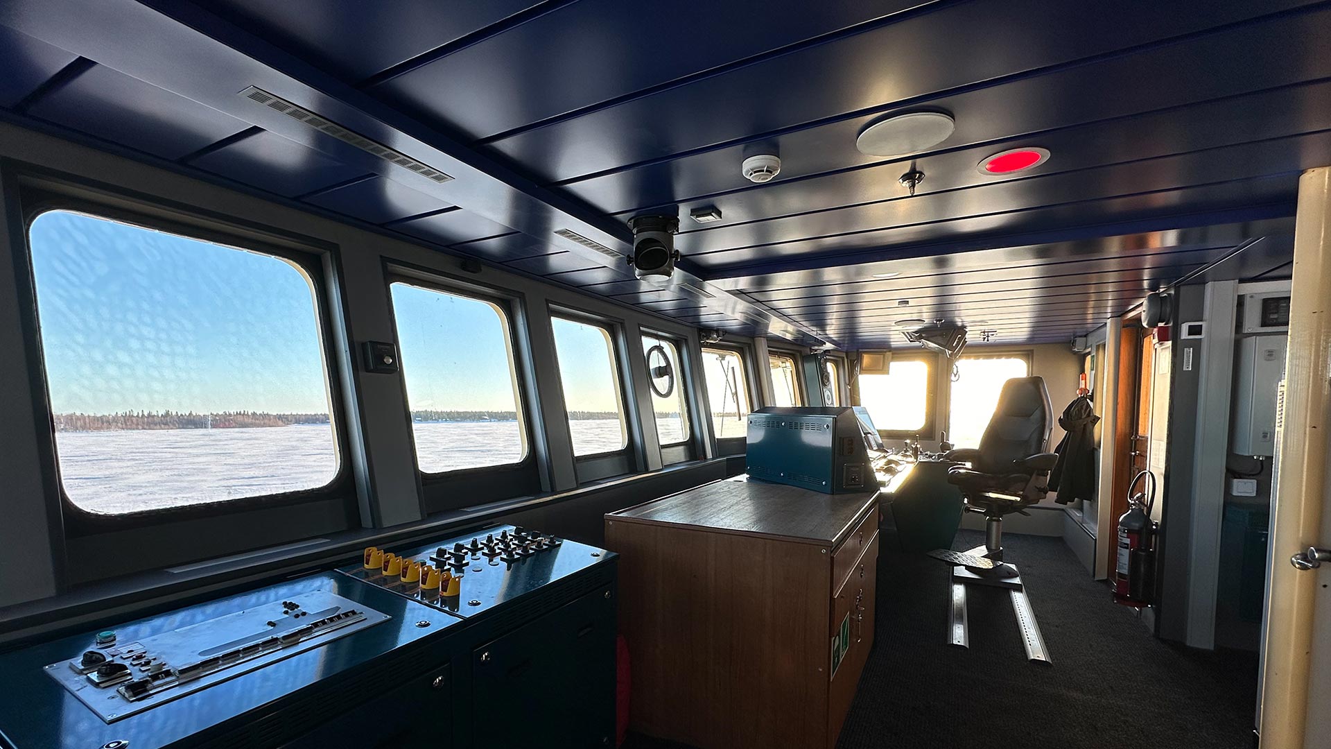 captain's deck on icebreaker arktis, finland