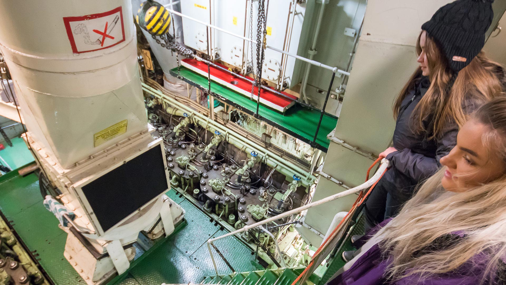 engine deck on icebreaker sampo