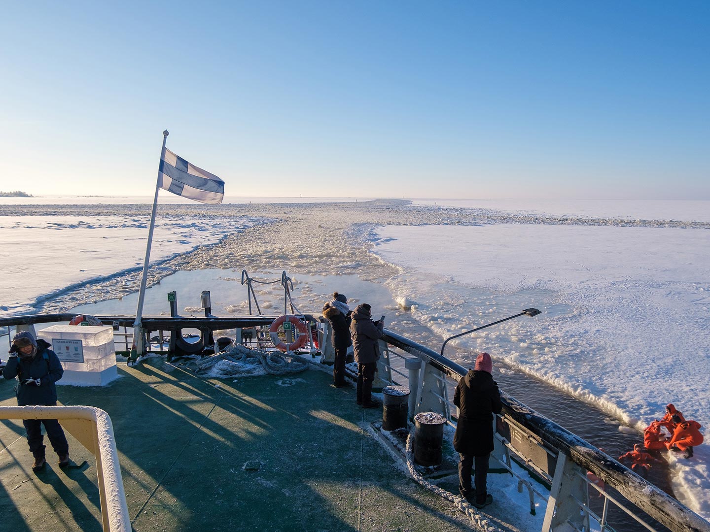 the deck of sampo icebreaker