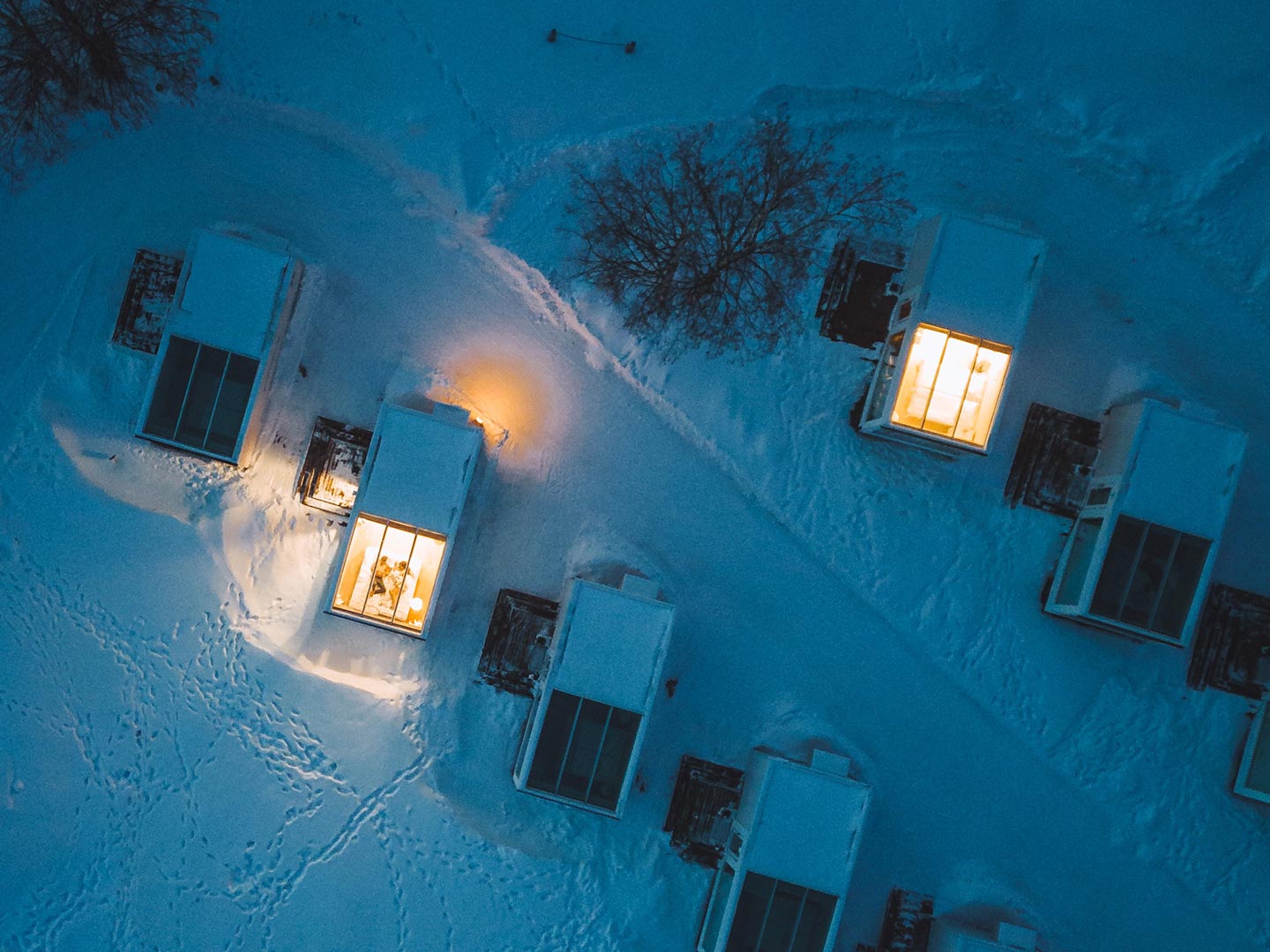 modern glass igloo lapland